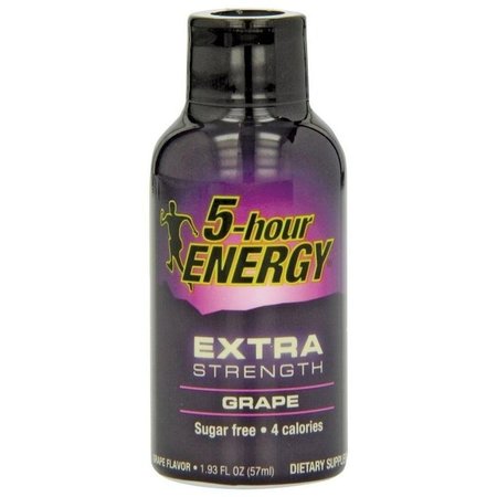 5 HOUR ENERGY SugarFree Energy Drink, Liquid, Grape Flavor, 193 oz Bottle 728127